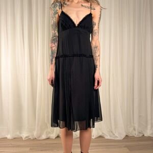 A.B.S Black Vintage Midi Cocktail Dress size 6